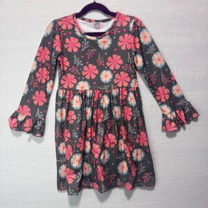Girls Dress Size 5 Pete & Lucy Long Sleeves Florals New With Tags